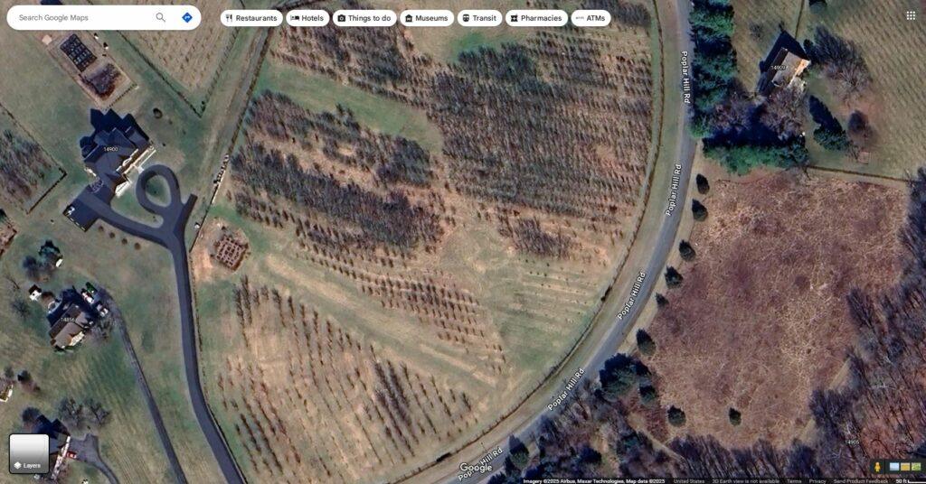 Tree farm at 14900 Spring Meadows Dr Apparent Soil Water Glyphosate Contamination