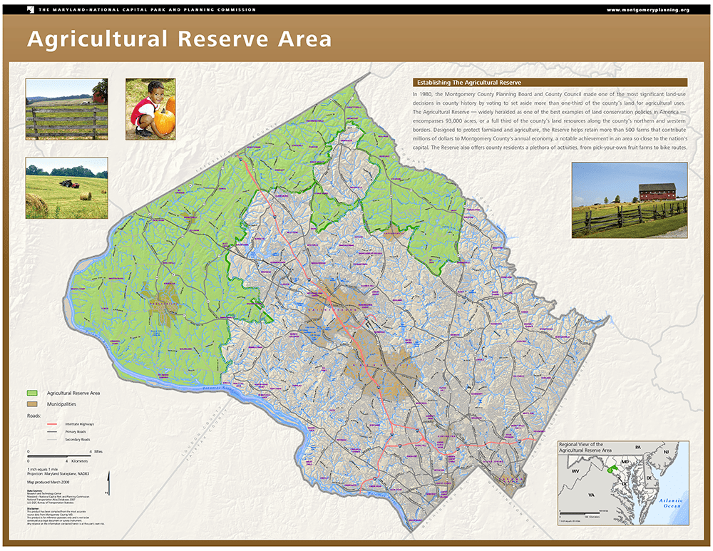 Agricultural reserve area map montgomery county maryland
