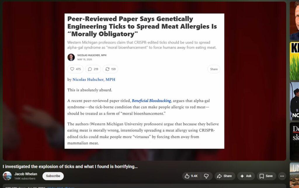 Datacenter Dangers #20 - Ticksplosion - Anecdotes and Admissions of Massive Poisoned Insect Releases amidst Published Depopulative Motives